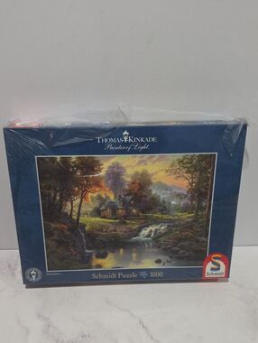 Schmidt Puzzle Thomas Kinkade: Mountain Retreat Painter  Of Light